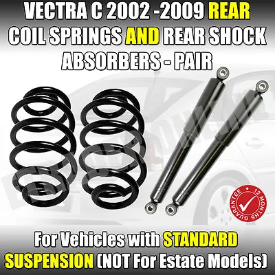 Vauxhall Vectra C Hatch Saloon 02-09 Pair Rear Coil Springs & Shock Absorbers • $113.44