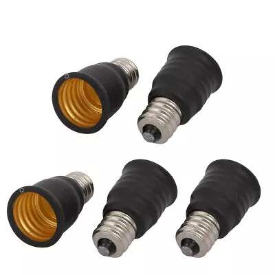 5pcs E12 To E17 Lamp Extender Adapter Converter Light Bulb Socket Holder Black • $8.94