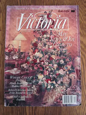 Vintage Victoria Magazine December 1995 Longwood Gardens English Christmas • $10.50