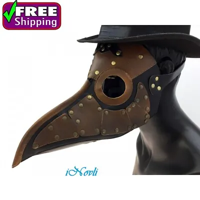 $16.90 • Buy Costume Mask Steampunk Plague Doctor Masquerade Long Nose Raven Bird Cosplay