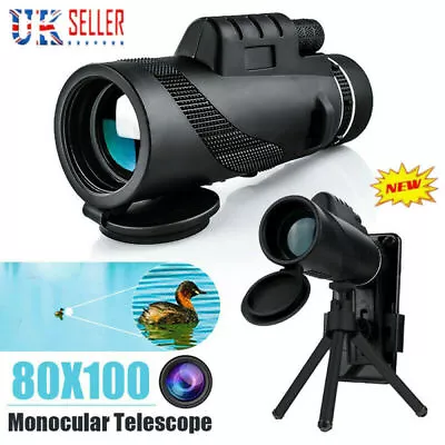 Super High Power 80x100 Portable Night Vision Monocular Tele Scope Binoculars HD • £11.99