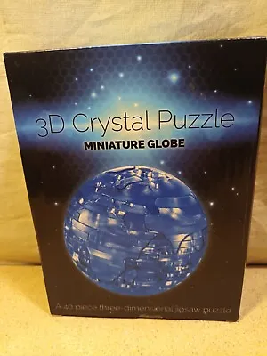 3D Crystal Puzzle Planet Earth Globe 40 Pieces  Plastic Jigsaw • £10