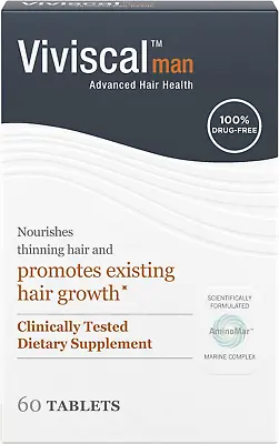 Viviscal Men's Hair Growth Supplements For Thicker Fuller Hair Clinically With • $46.44