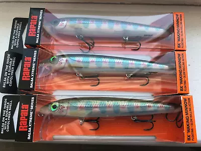 (Lot Of 3) NEW RARE Rapala BX Waking Minnow 3/4oz BXWM13RT Rainbow Trout Special • $79.99