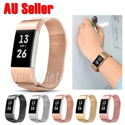 $13.95 • Buy Metal Stainless Steel Milanese Loop Wristband Strap For Fitbit Charge 2 Band