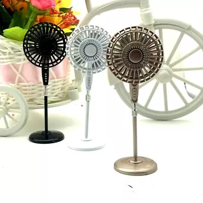 1:12 Scale Dollhouse Miniature Floor Type Electric Fan Summer Alloy Home Decor • $13.99