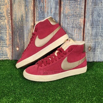 £23.99 • Buy Size UK 5 Nike Blazer Mid Pink Raspberry Suede Trainers Womens Girls Trainers