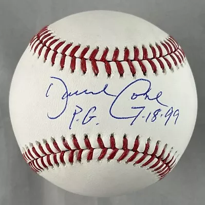 David Cone “pg 7-18-99” Signed Autographed Mlb Baseball New York Yankees Bas Coa • $79.95