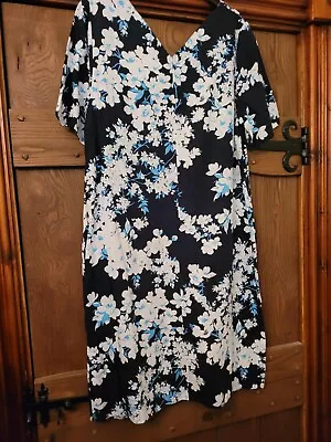 M&S Linen Mix Dress 16 • £10