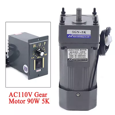 Electric Gear Motor W/ Variable Speed Reducer Controller 0-270RPM Torque 1:5 • $92