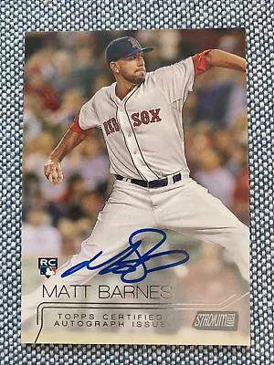 Matt BARNES 2015 Topps Stadium Club RC On Card AUTO #SCA-MB NM Red Sox • $9.99