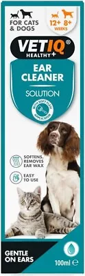 Pet Cat Dog Ear Drops Cleaner Itchy Odour Gunk Natural Yeast Mites Infection UK • £9.99