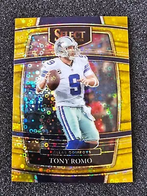 $50 • Buy 2021 Panini Select Tony Romo Gold Disco Prizm SSP 09/10