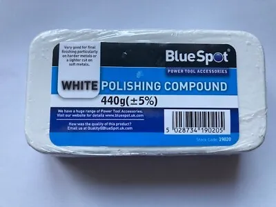 White Polishing Compound Finishing Hard Metals Light Cut Metals 440g 19020 Soap • £8.49