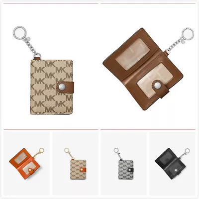 Authentic Michael Kors Heritage Logo Canvas Leather Photobook ID Card Key Charm • $31.88