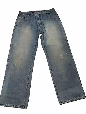 Rip Curl Jeans 069 Mens 36x30 Worn Small Hole Paint Work Jeans Distressed • $19.99