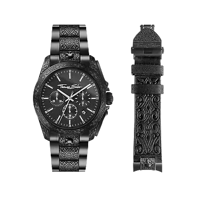 Genuine THOMAS SABO Men's Watch Rebel At Heart Chronograph Black • $1059