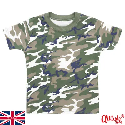 £4 • Buy Camouflaged Baby Army T Shirts-Toddler Soldier Shirts-Baby Army Outfits-Soldiers