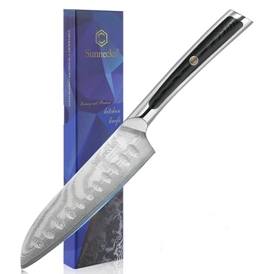 $9.99 • Buy 5 Inch Japanese Santoku Knife VG10 Damascus Steel Chef Cutlery Sushi Slicing