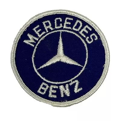 Vintage Mercedes Benz Logo Patch Advertising Car Auto Blue White • $9.98