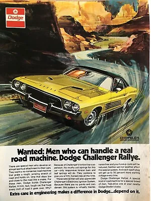 Vintage 1972 Dodge Challenger Original Color Ad D020 • $5.65