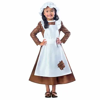 £14.49 • Buy Girls Victorian Fancy Dress Poor Maid Book Day Week Kids Childrens Child Costume