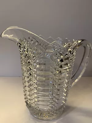 EAPG Water Pitcher  8 In Jacob’s Ladder Zipper Pattern • $20