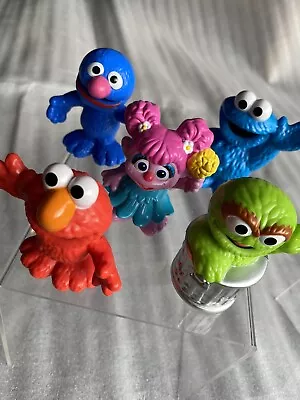 Sesame Street Plastic Mini Figures Grover Cookie  Monster AbbyElmo * Nice (B) • $8.95