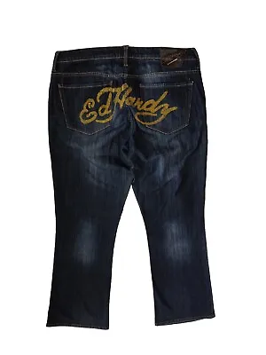 Ed Hardy By Christian Audigier Jeans Womens Size 20 Boot Cut-#B78 • $29.99