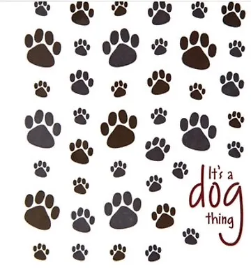 42 Dog Black And Brown Paw Print Scrapbook Craft Stickers • $1.59