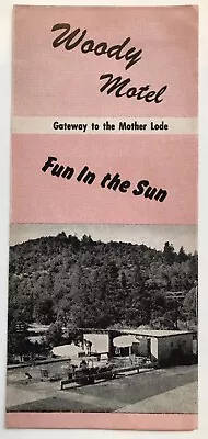 Vintage Woody Motel Sonora California Travel Brochure Gateway Mother Lode 1960s • $15