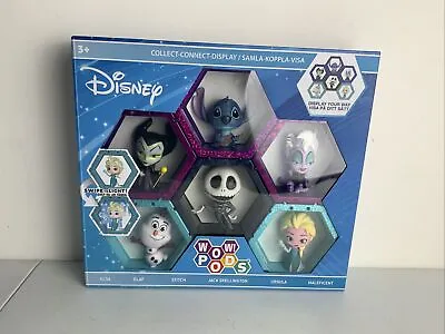 Disney Wow Pods 6 Pack Elsa Olaf Stitch Jack Ursula Light Up Display • £21.99