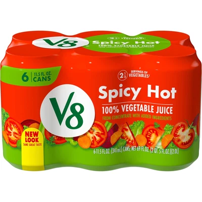 $18.84 • Buy V8 Spicy Hot 100% Vegetable Juice, Vegetable Blend With Tomato Juice, 11.5 FL...