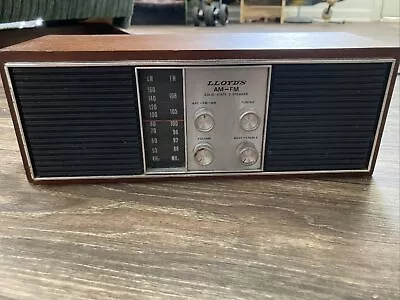 Vintage Lloyd's FM/AM Solid State 2 Speaker Desk Top Radio  H603W-108A  Tested • $39.99