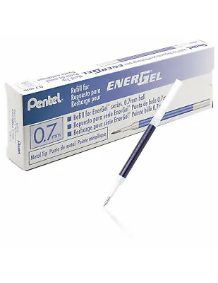 20 X Pentel LR7 Roller Refill For EnerGel Gel Pen 0.7mm Metal Tip - Blue Ink • $14.98