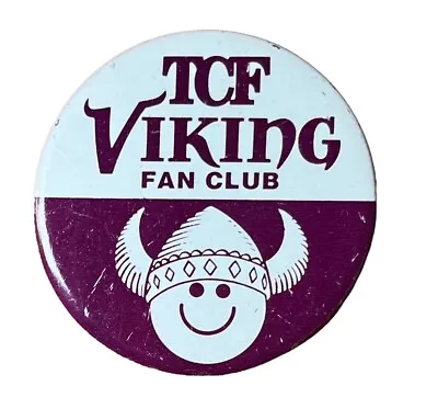 Vintage 1980's Minnesota Vikings Fan Club NFL Football Pin Pinback Button Old P6 • $8.99