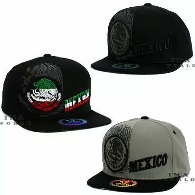 MEXICAN Hat MEXICO Eagle Federal Logo Snapback Flat Bill Cotton Baseball Cap • $15.85