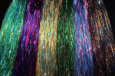6 Packs Mixed Colors 0.3mm Flashabou Tinsel Crystal Flash Fly Tying Materials • $8.09