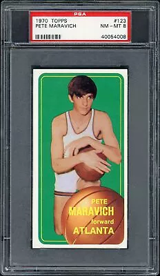 1970 Topps #123 Pete Maravich Rookie RC PSA 8 • $2500