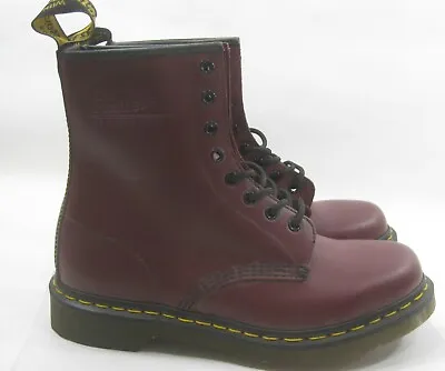 Dr Martens RED 1460W  Leather HI TO OIL RESISTANT ROUND TOE BOOT  Men  SIZE  7/8 • $49.99