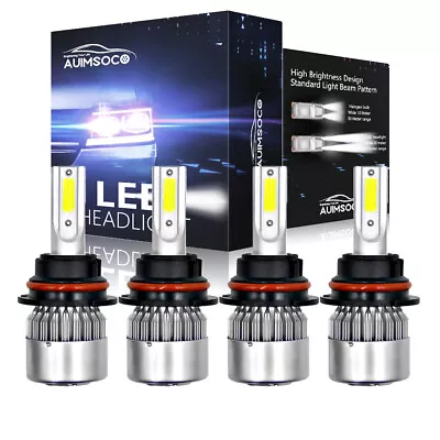 For 2002-2015 Nissan Xterra Pathfinder 4pcs 9007 White LED Headlights Bulbs Kits • $29.99