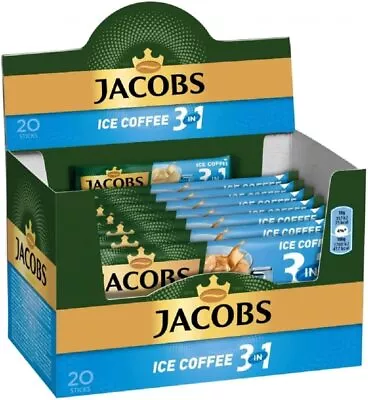 JACOBS 3in1 ICE COFFEE INSTANT SACHETS SINGLE SERVINGS FRESH STOCK WHOLESALE UK • £17.99