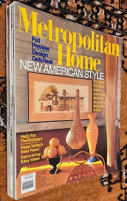 Lot Of 4 Metropolitan Home Magazines 1989-1993 Issues  • $18.99