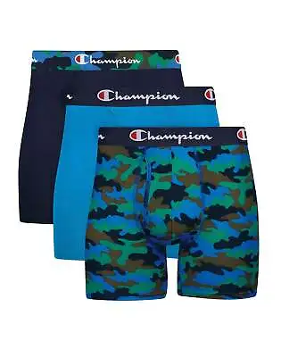 Champion Boxer Briefs 3 Pack Total Support Pouch Moisture Wicking Camo Assorted • $25.50