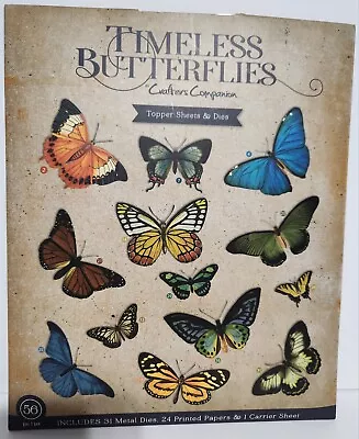 Crafters Companion  Timeless Butterfly Dies  With Matching Butterfly Cardstock • $24.99