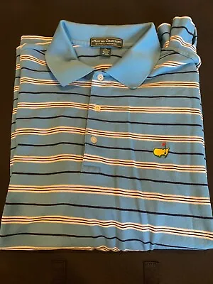 Masters Collection Men XL 60 S Two-Ply Mercerized Strip Logo Polo Shirt • $12