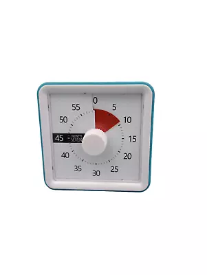 60-Minute Battery Operated Blue Visual Countdown Silent Clock Timer - Red Disc • $8.99