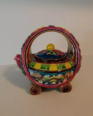 Teapot Oriental Colorful Ceramic Small • $39.55