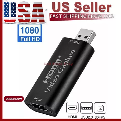 HDMI To USB Video Capture Card 1080P Recorder Phone Game Video Live Streaming US • $7.97