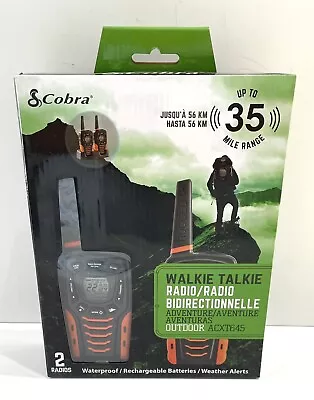 NEW SEALED Cobra ACXT645 Waterproof Walkie Talkies - Rechargeable 2 Pack • $8.27